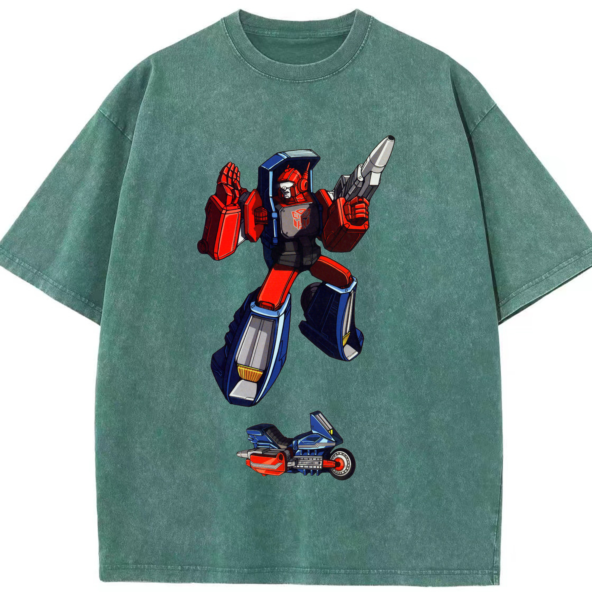 （画像用）  綿100% ヴィンテージ風 半袖Tシャツ（フロントプリント）
